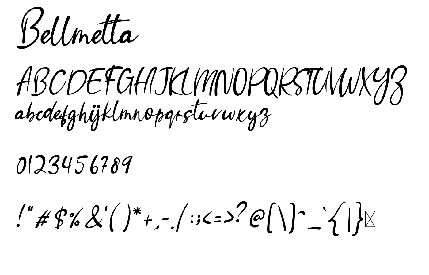 Bellmetta Font preview