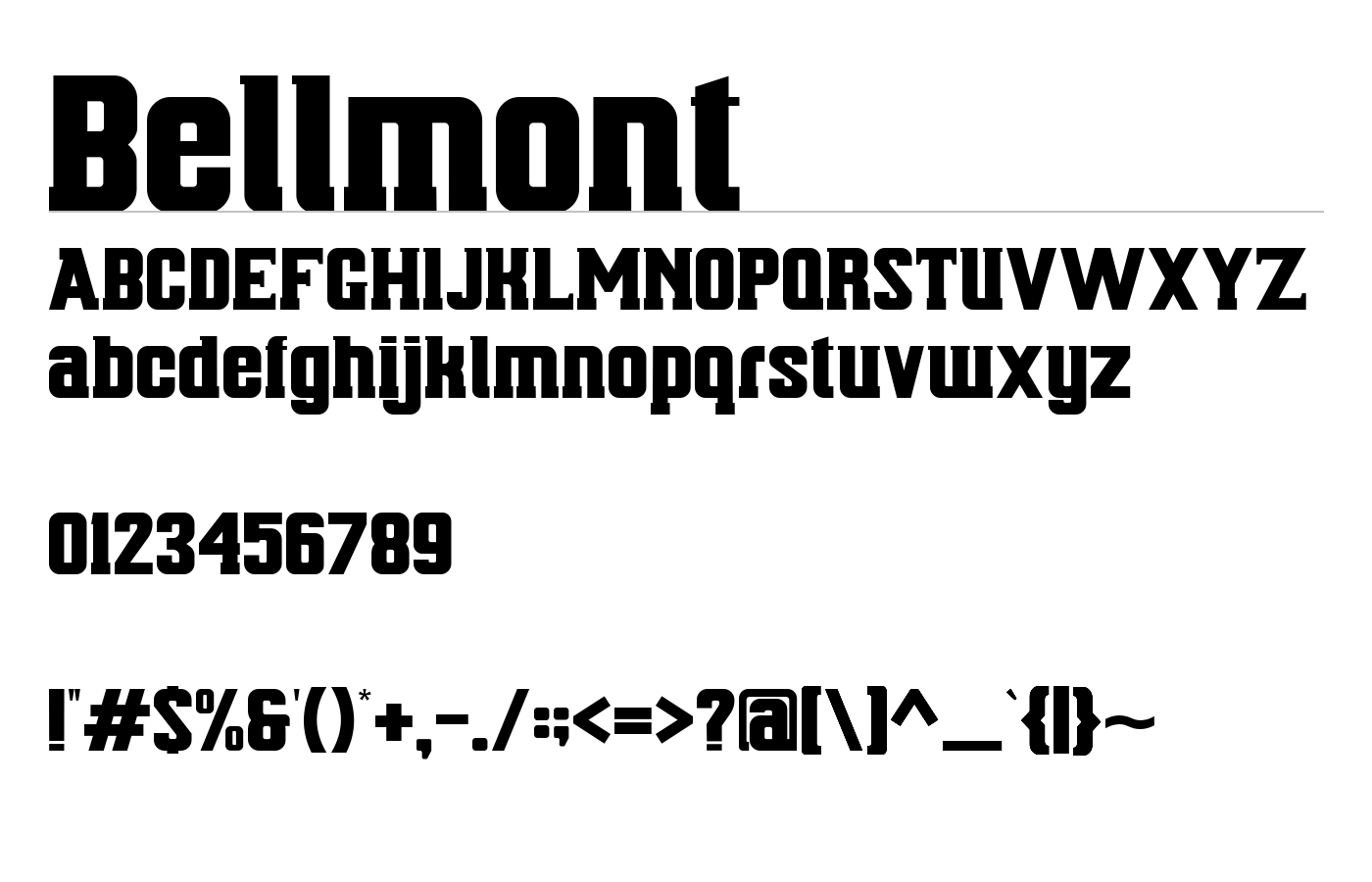 Bellmont Font preview