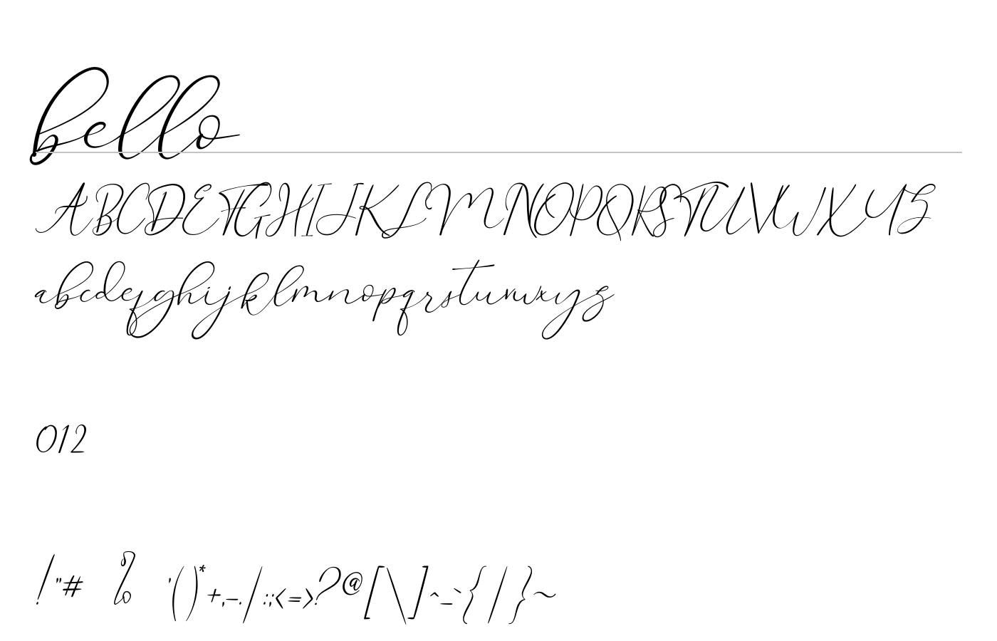 bello Font preview