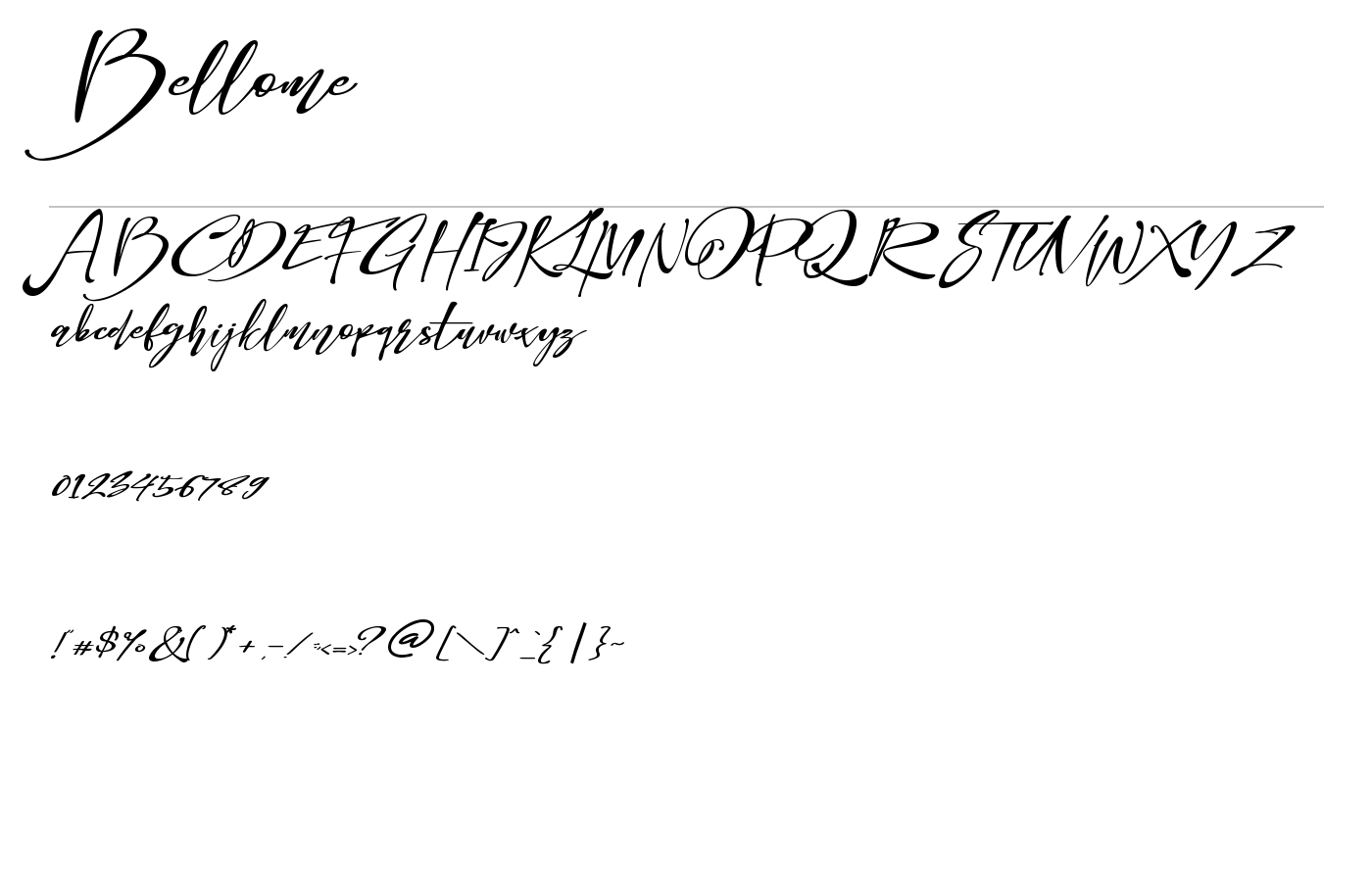 Bellome Font preview