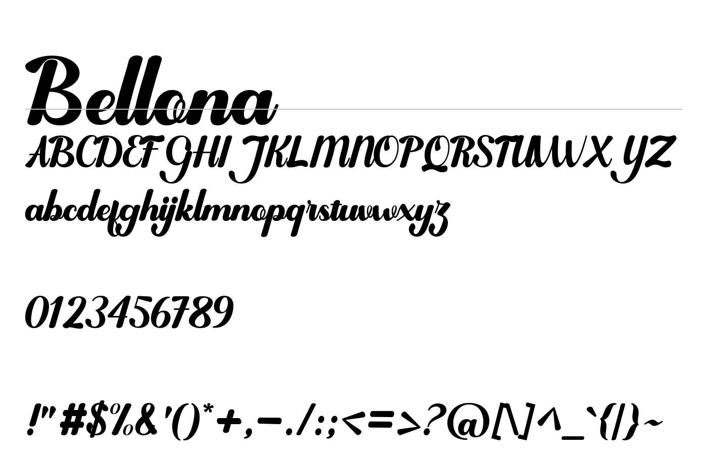 Bellona Font preview