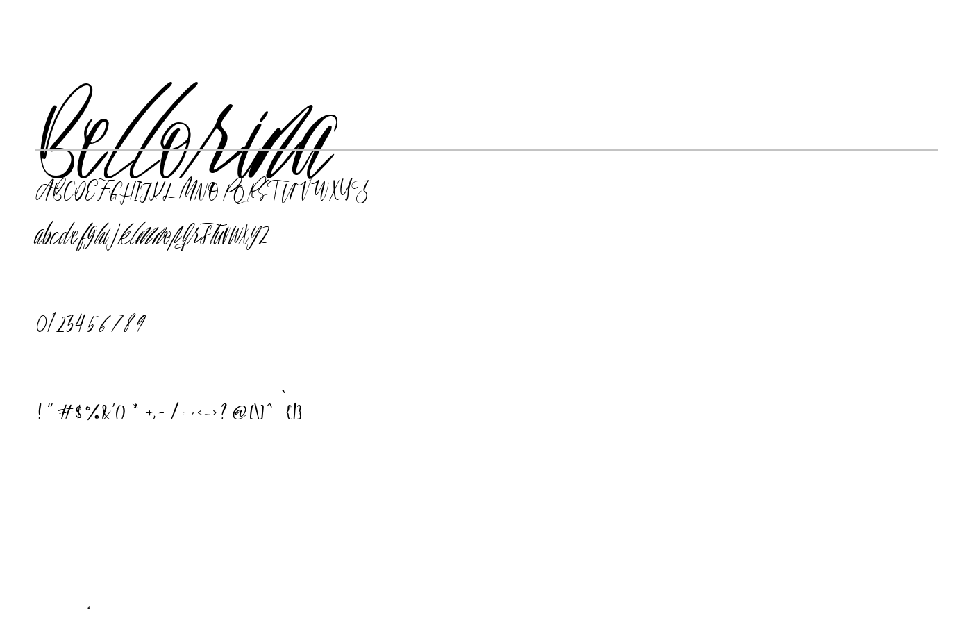 Bellorina Font preview