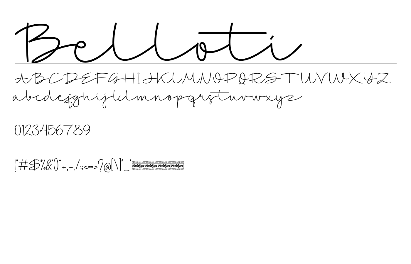 Belloti Font preview