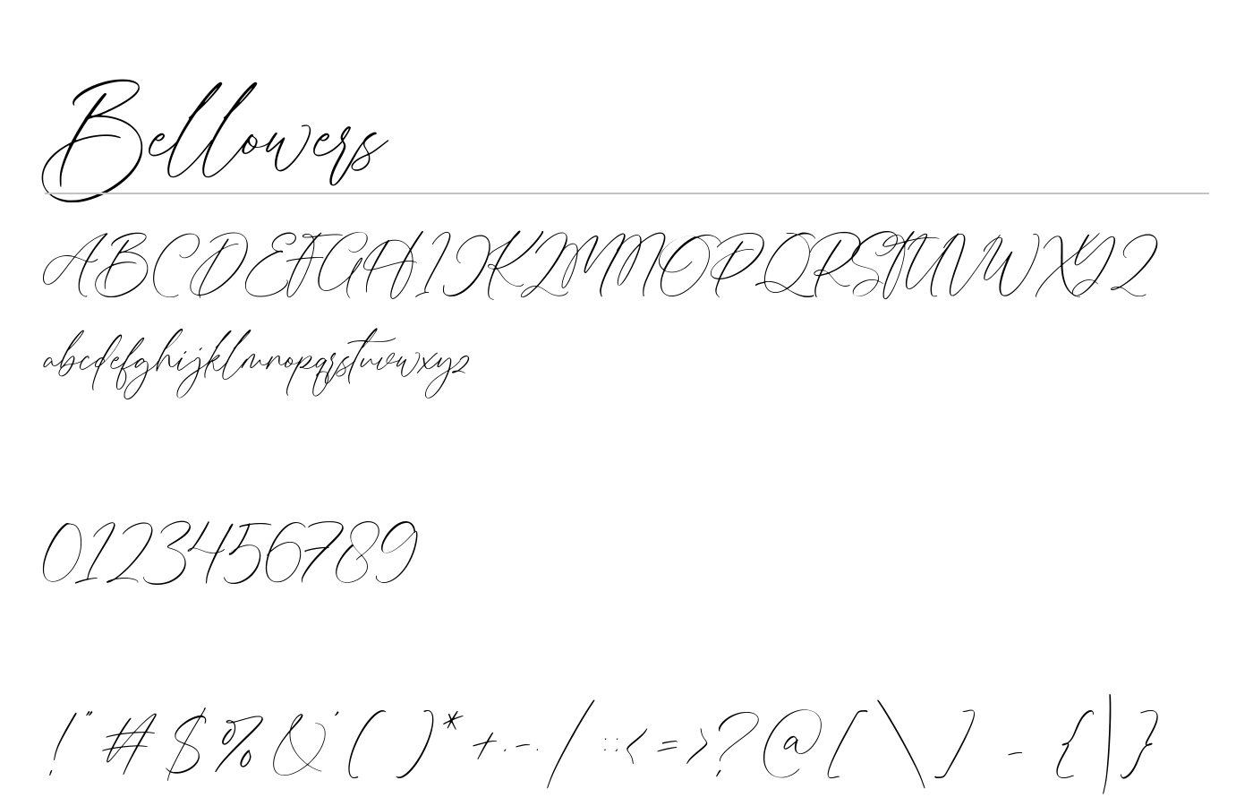 Bellowers Font preview