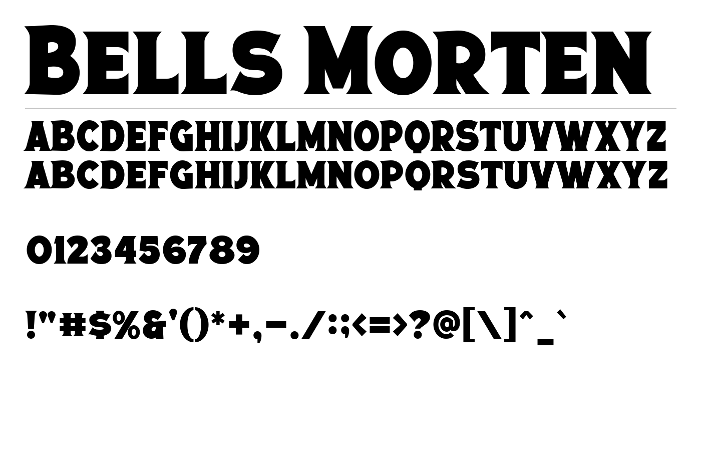 Bells Morten Font preview