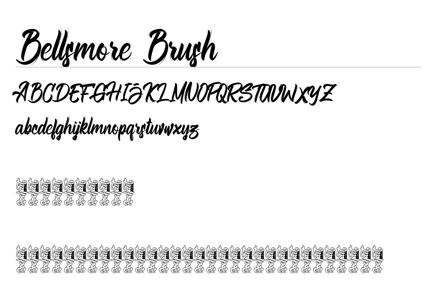Bellsmore Brush Font preview