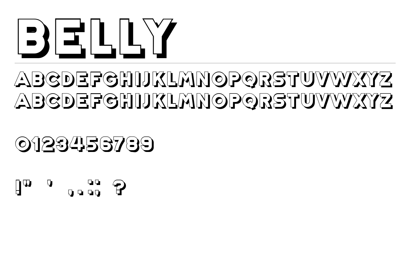 Belly Font preview