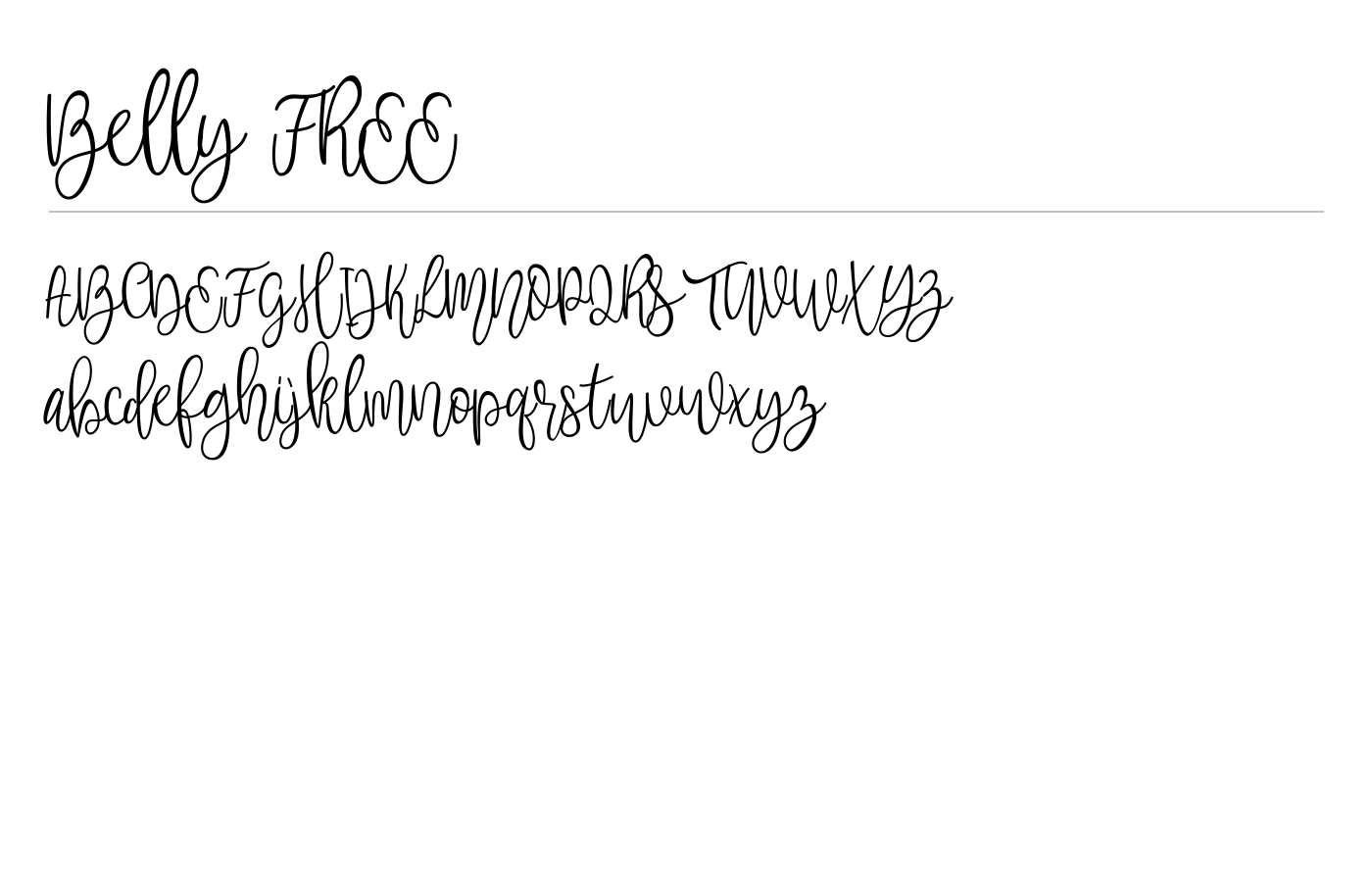 Belly Font preview
