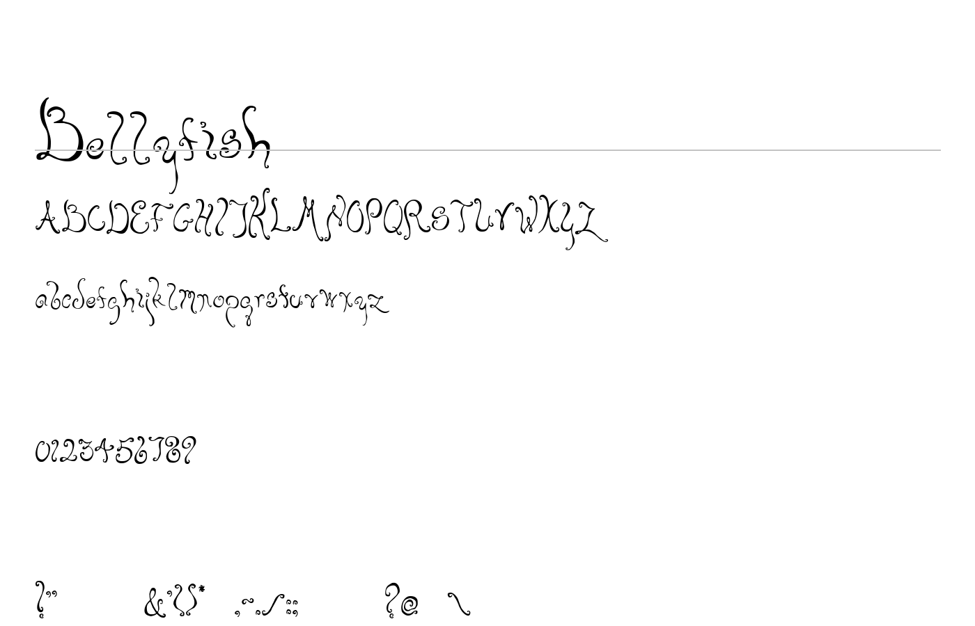 Bellyfish Font preview