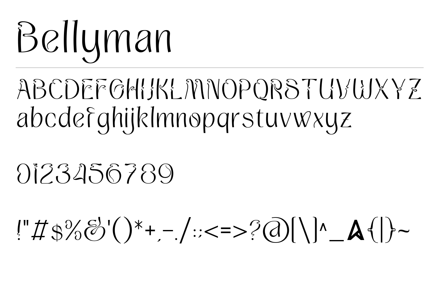 Bellyman Font preview