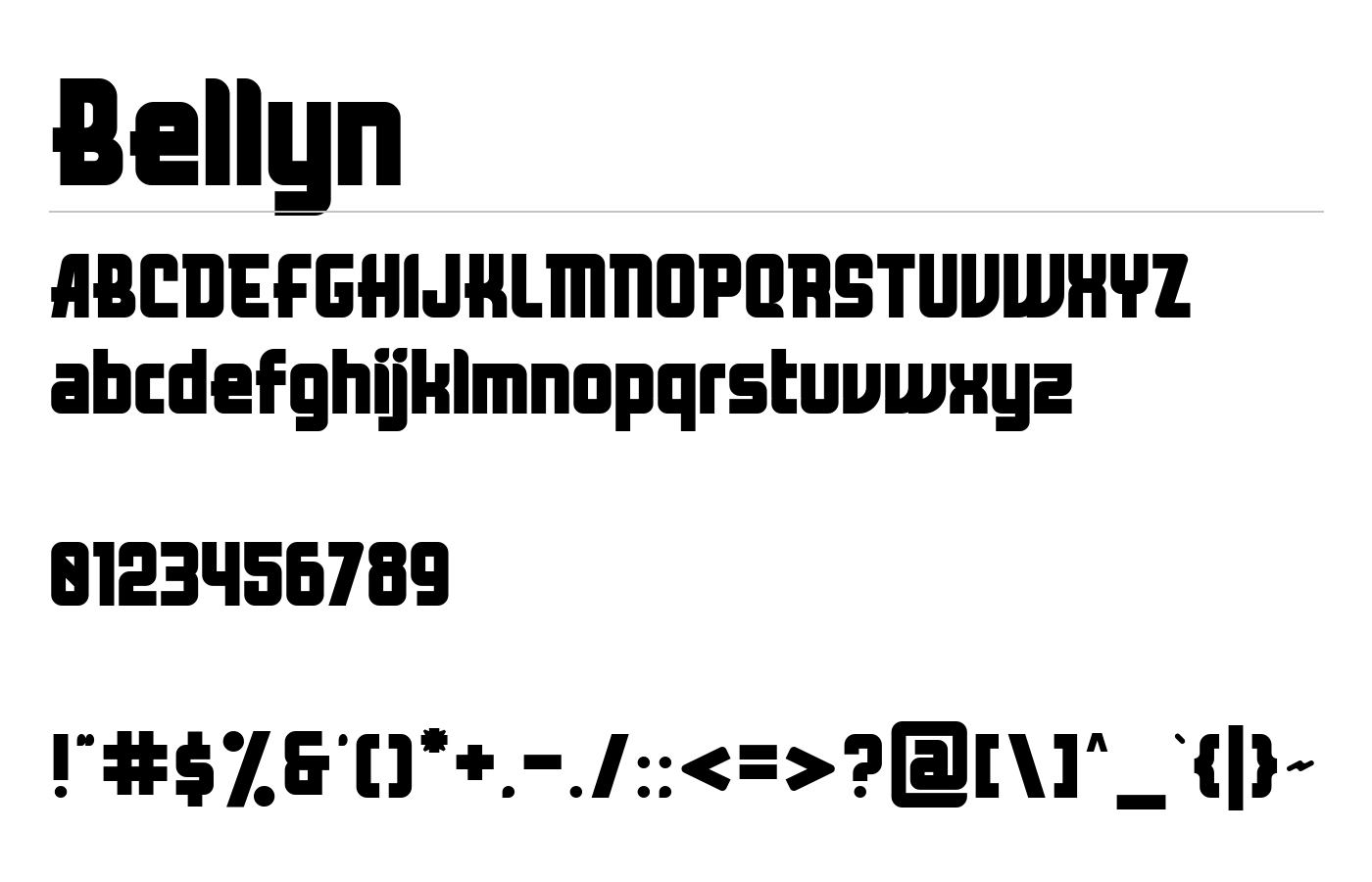 Bellyn Font preview