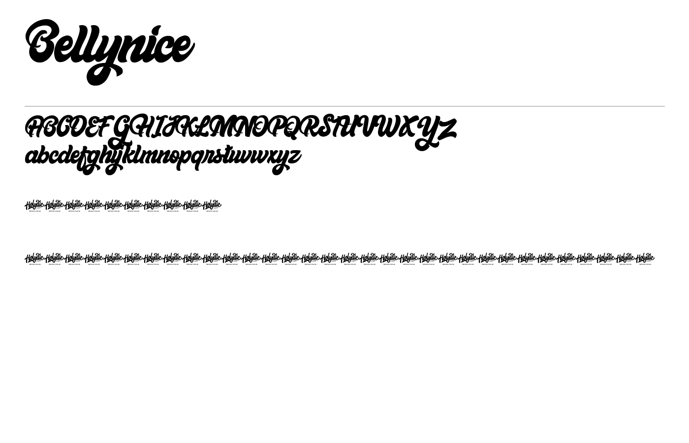 Bellynice Font preview