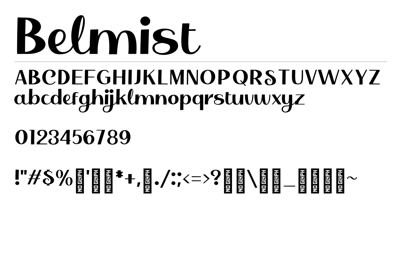 Belmist Font preview