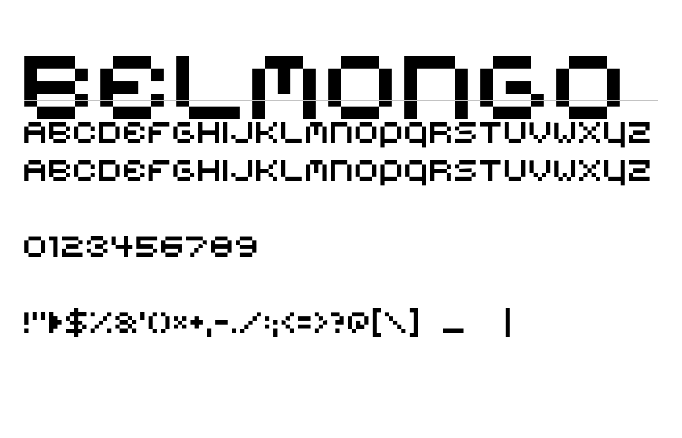 Belmongo Font preview