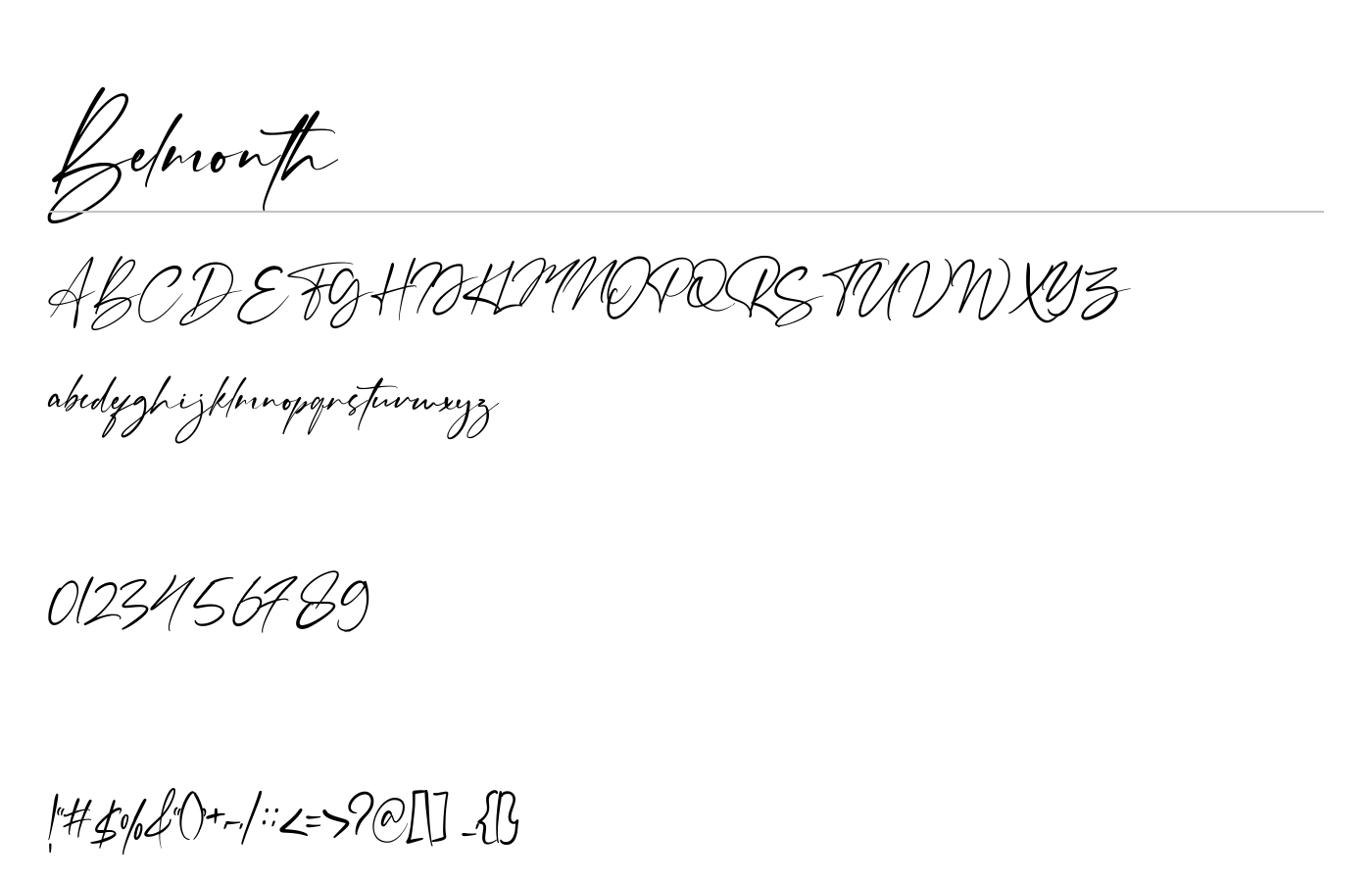 Belmonth Font preview