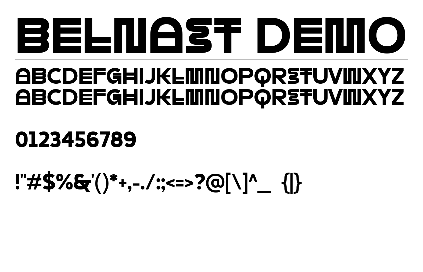 Belnast Font preview
