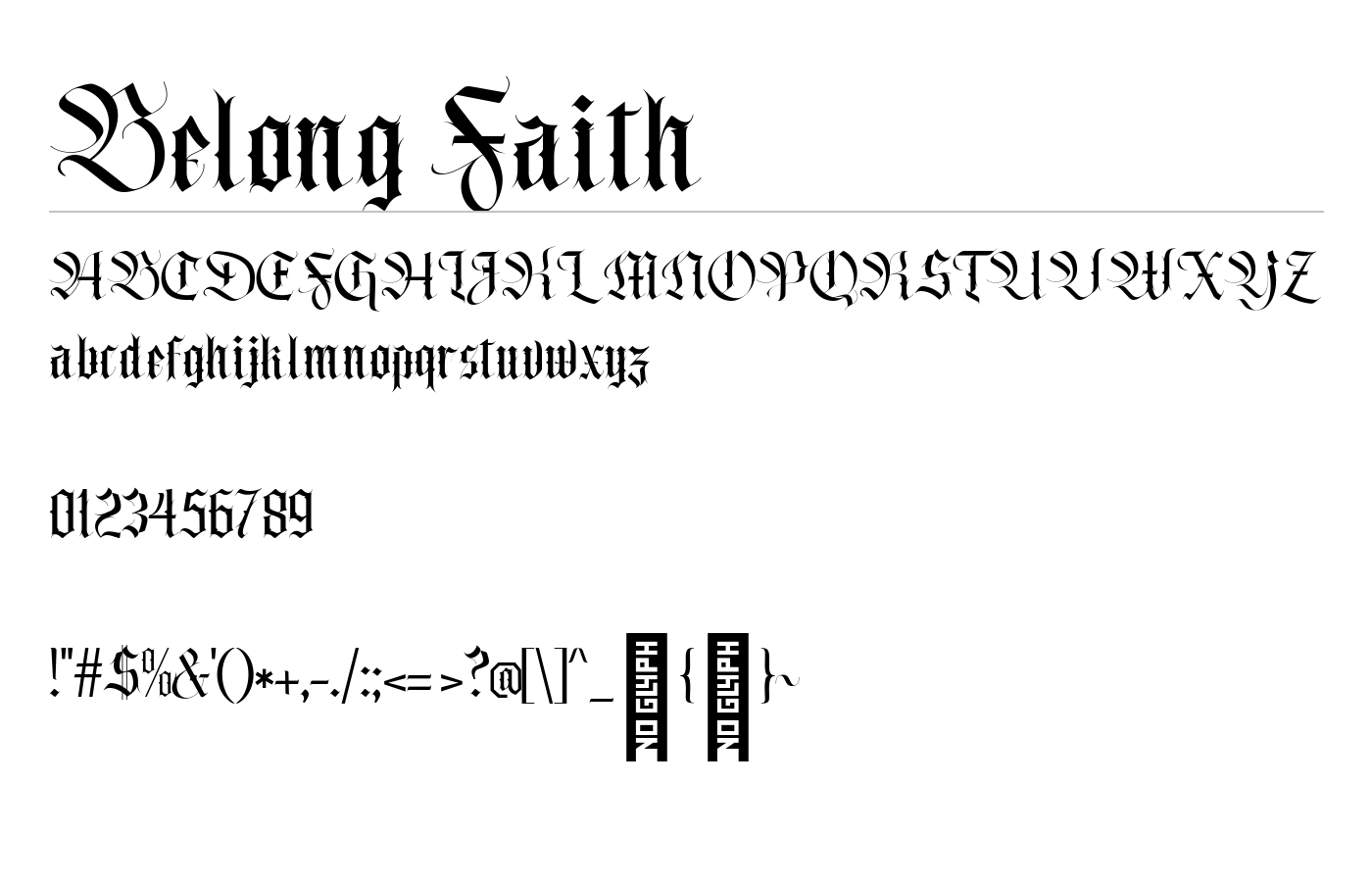 Belong Faith Font preview