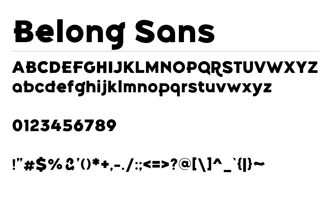 Belong Sans Font preview