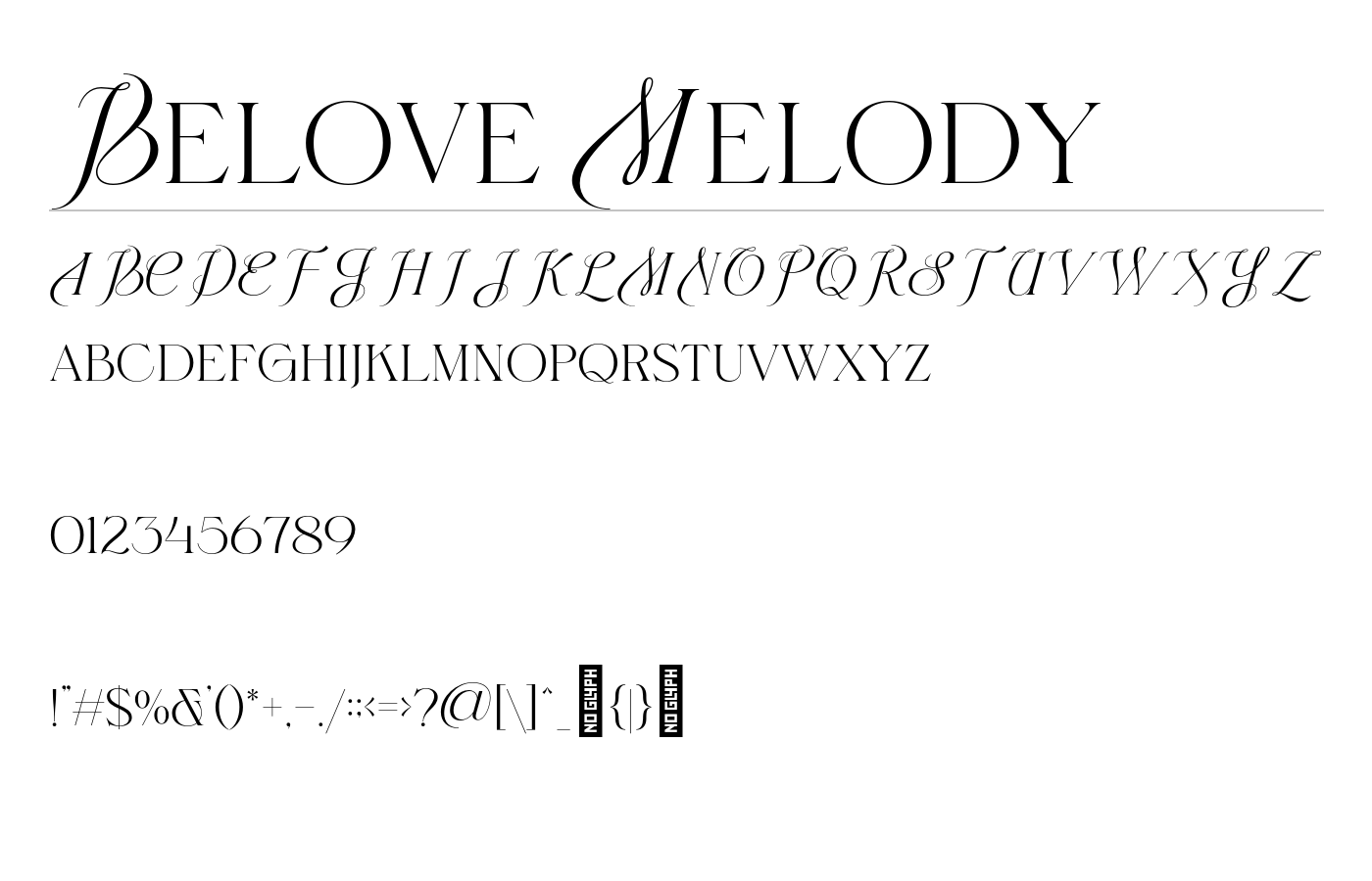 Belove Melody Font preview
