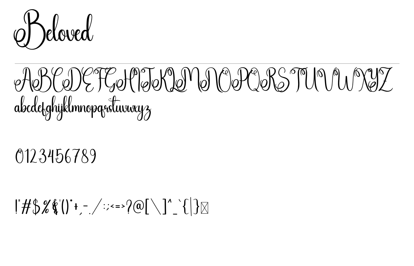 Beloved Font preview