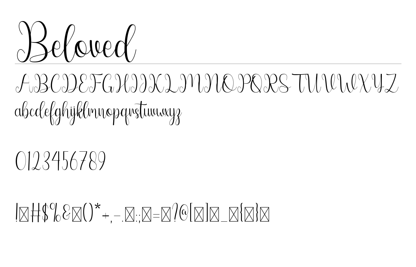 Beloved Font preview