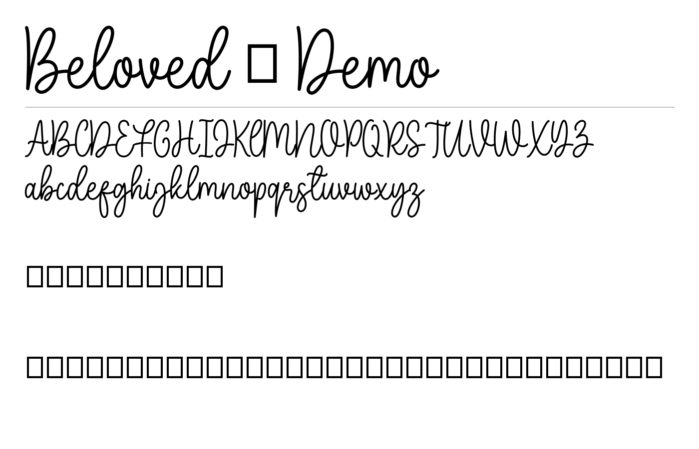 Beloved - Demo Font preview