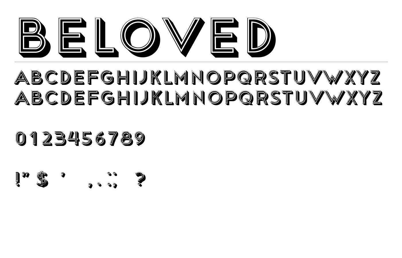 Beloved Font preview
