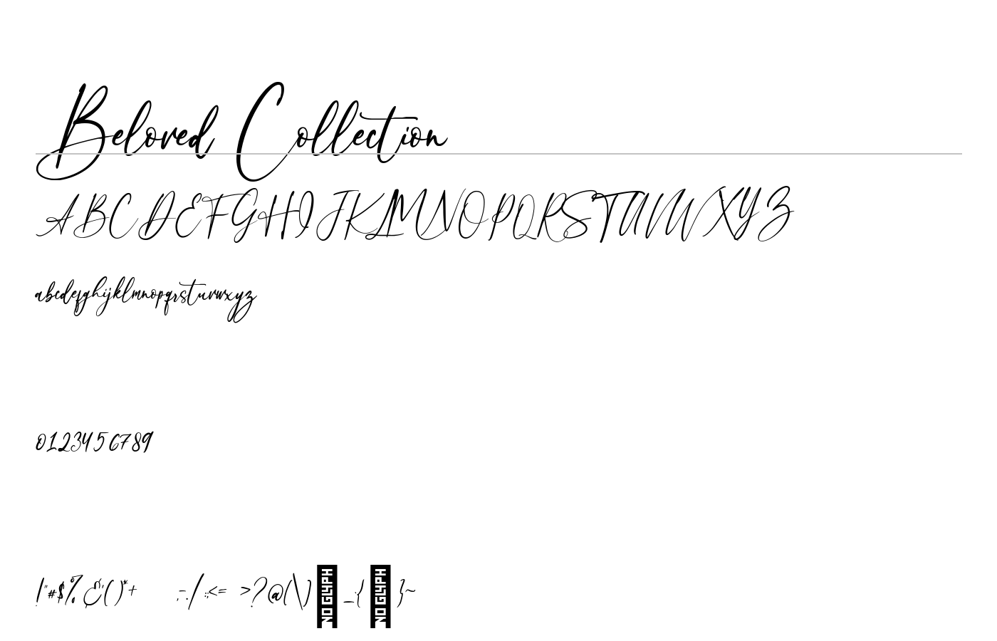 Beloved Collection Font preview