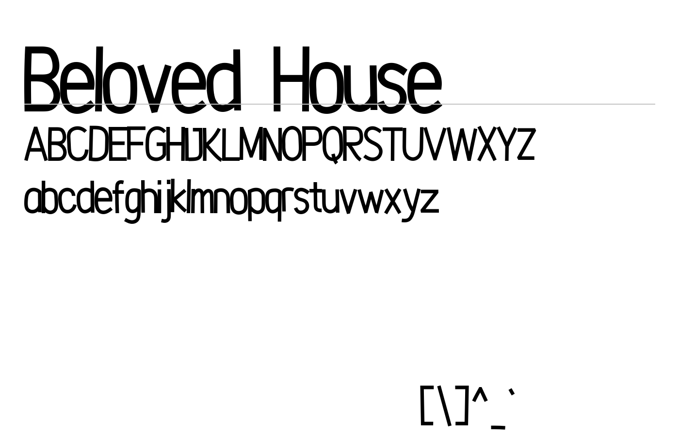 Beloved House Font preview