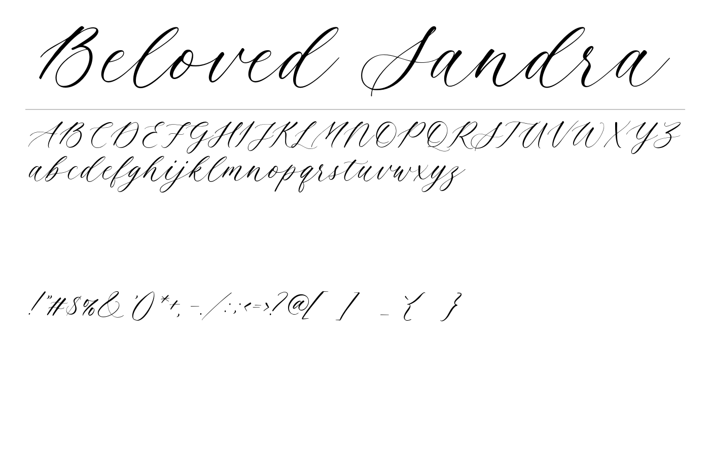 Beloved Sandra Font preview