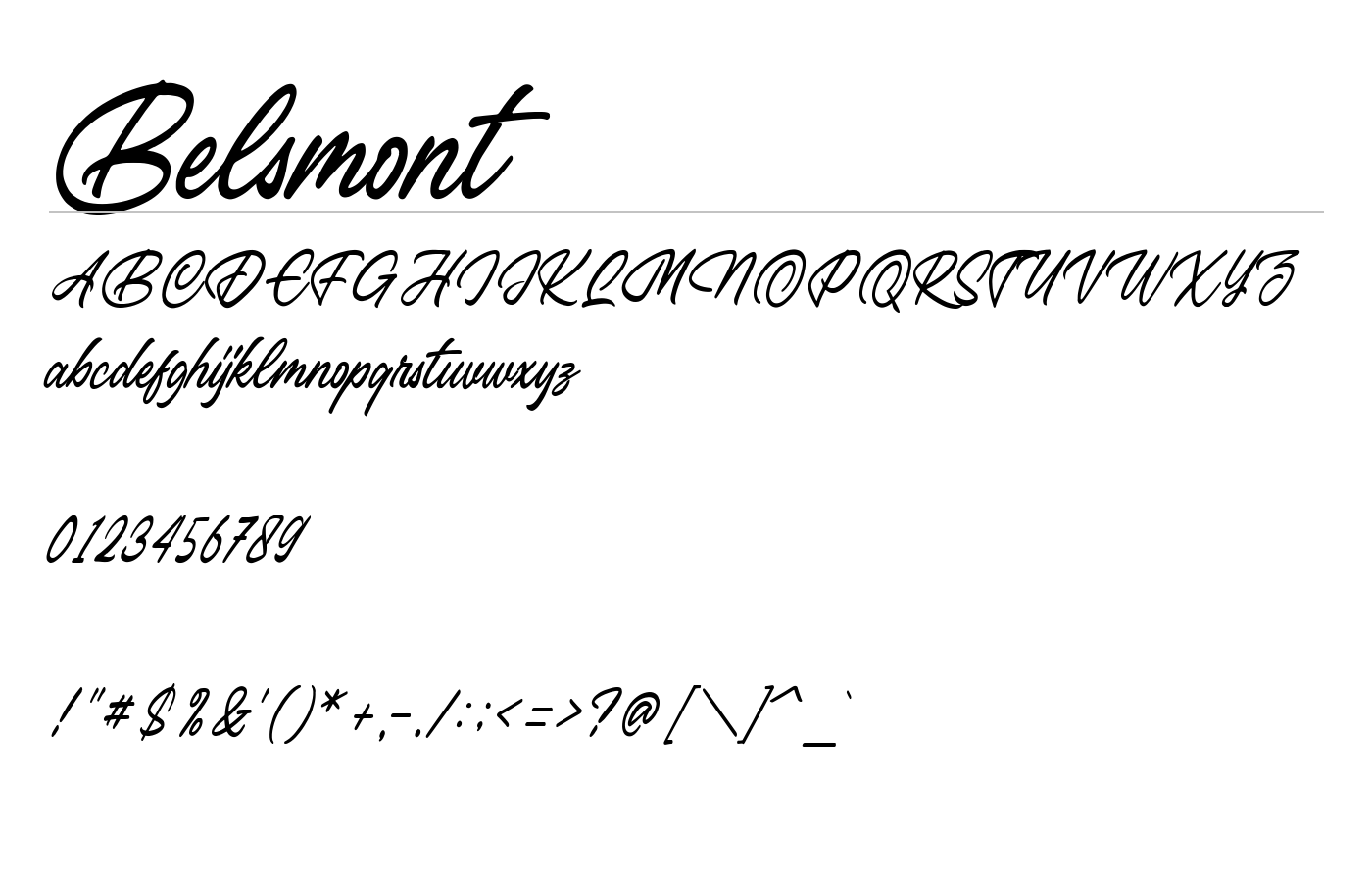 Belsmont Font preview