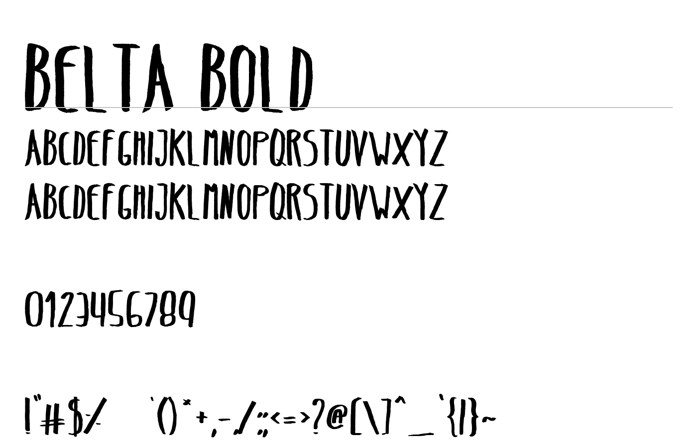 Belta Regular Font preview