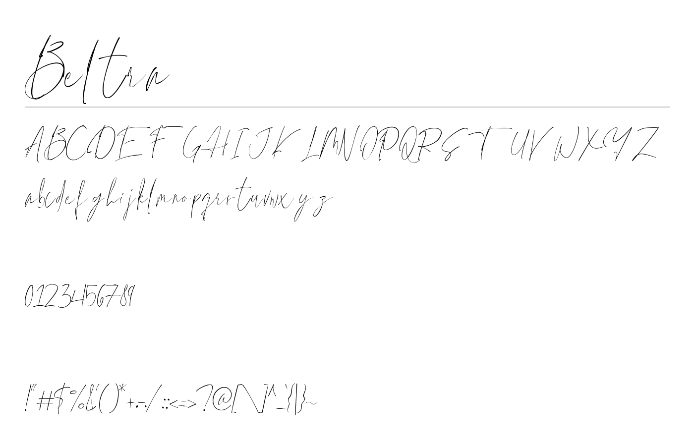 Beltra Font preview