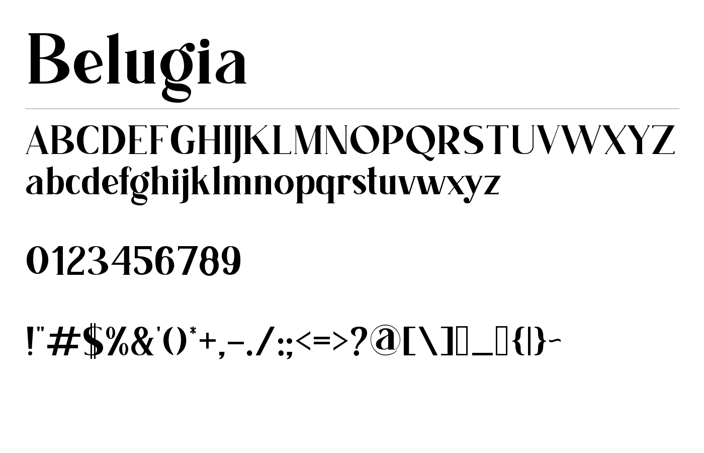 Belugia Font preview