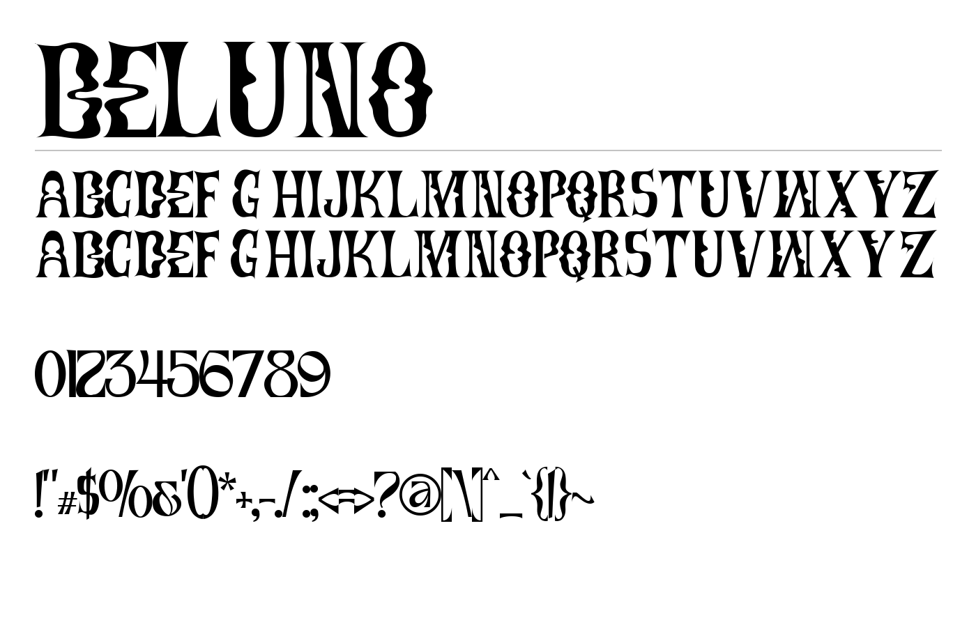 Beluno Font preview