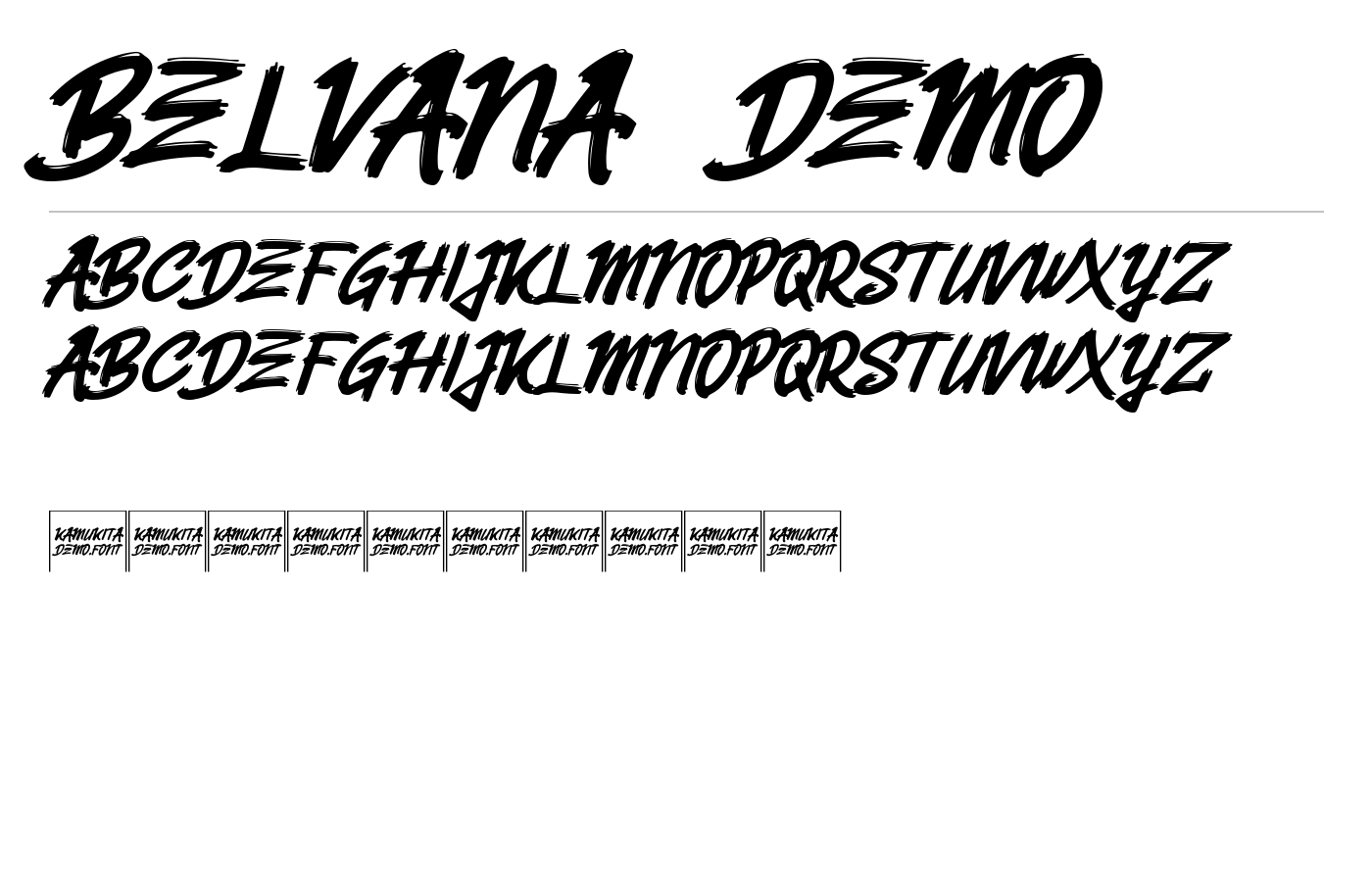 Belvana (demo) Font preview