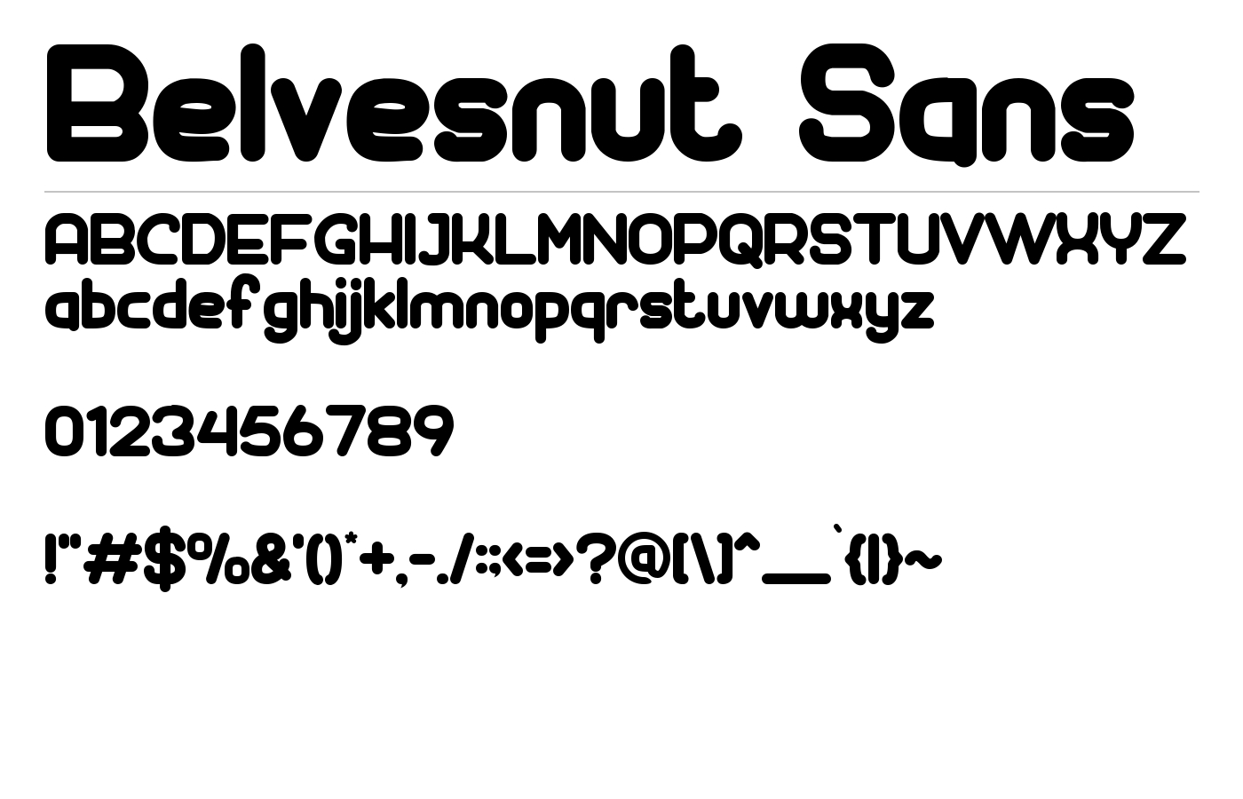 Belvesnut Sans Font preview