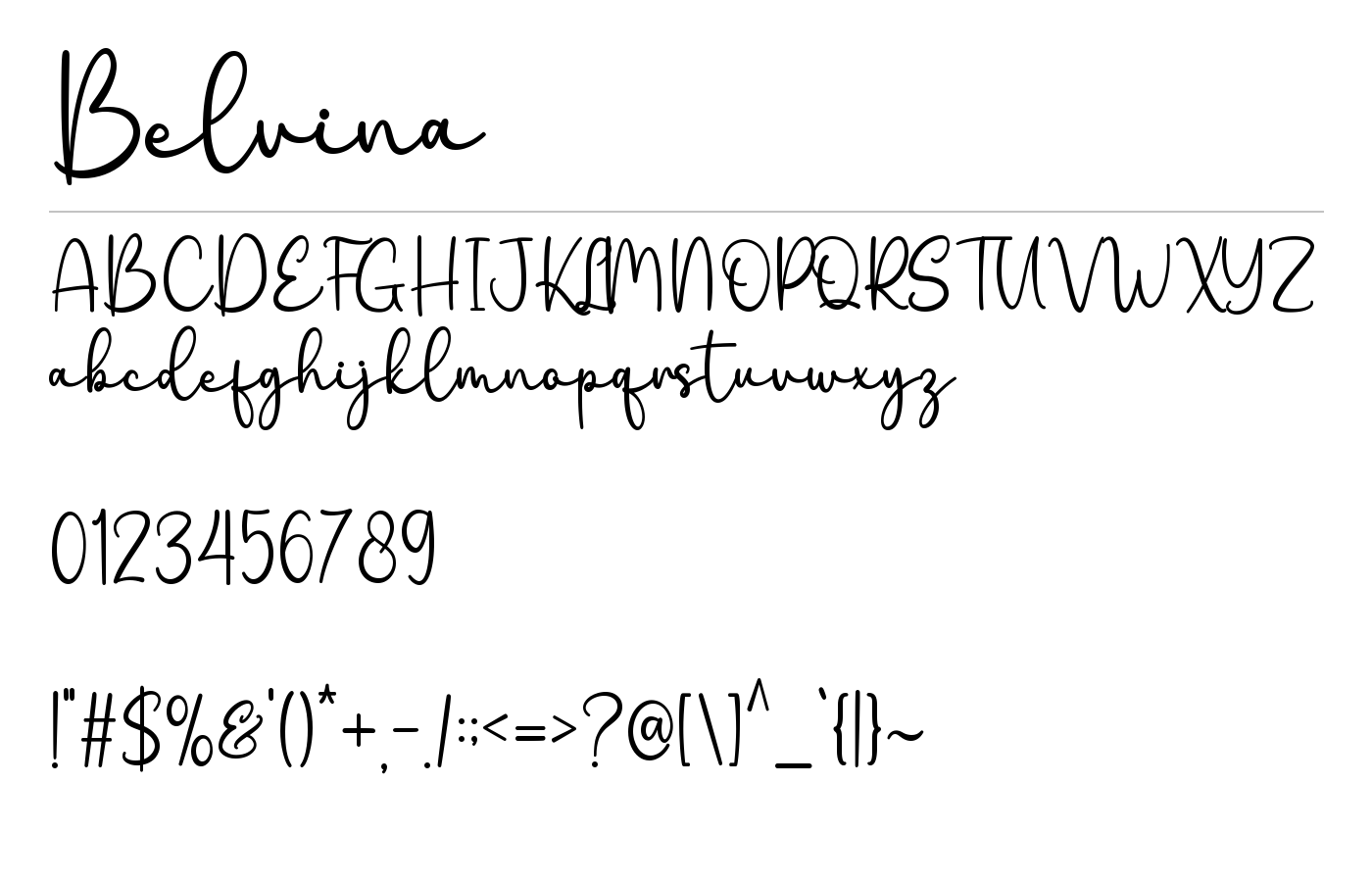 Belvina Font preview