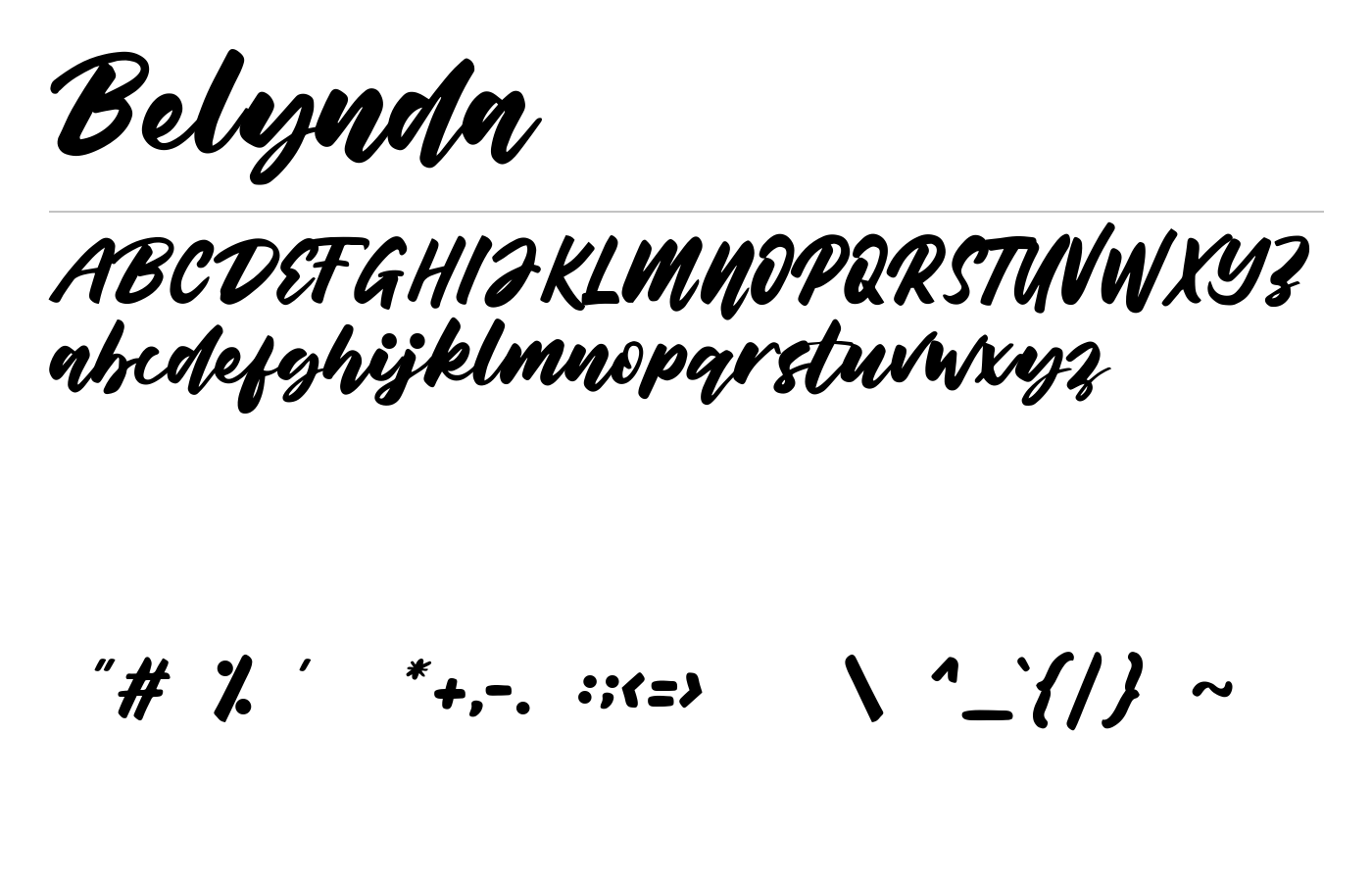 Belynda Script Font preview