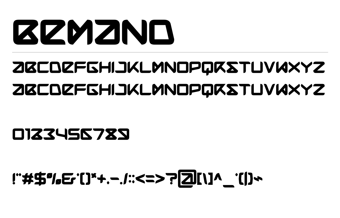 Bemand Font preview