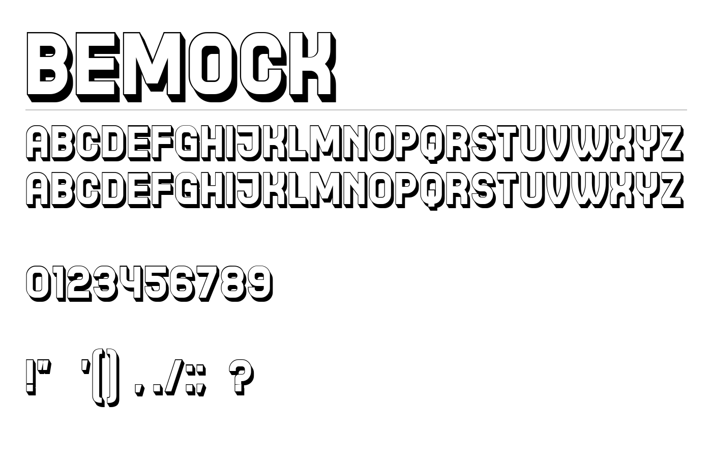 Bemock Font preview