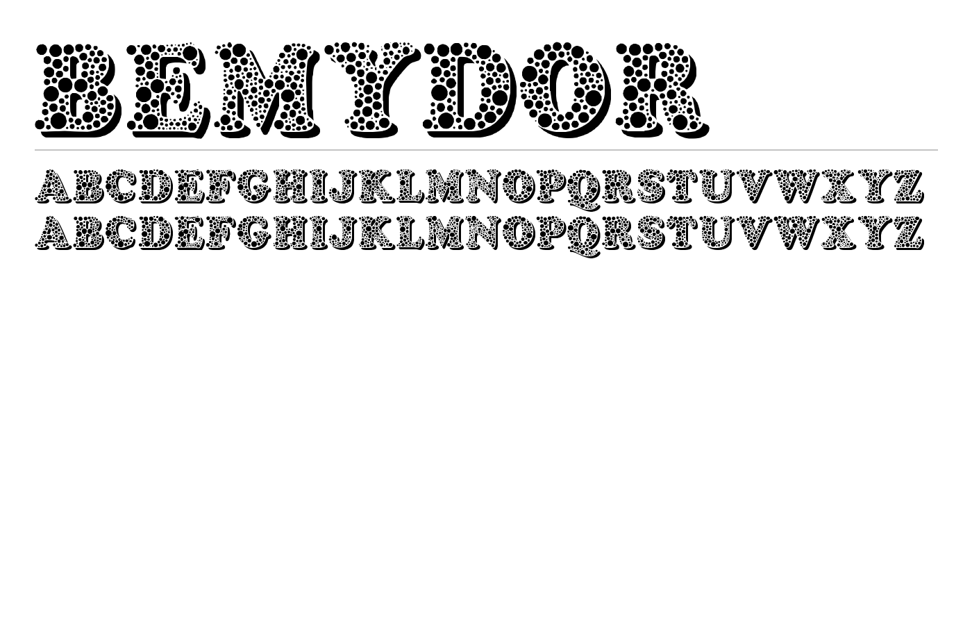 Bemydor Font preview