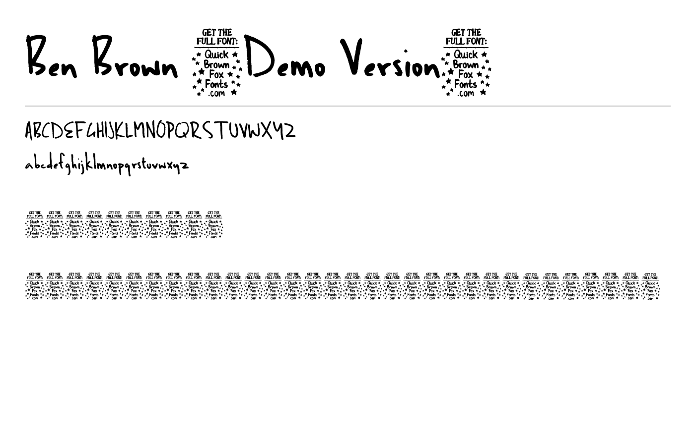 Ben Brown (Demo Version) Font preview