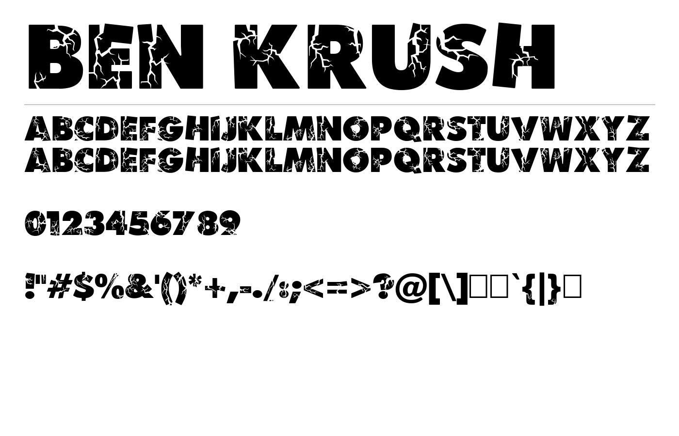 Ben Krush Font preview