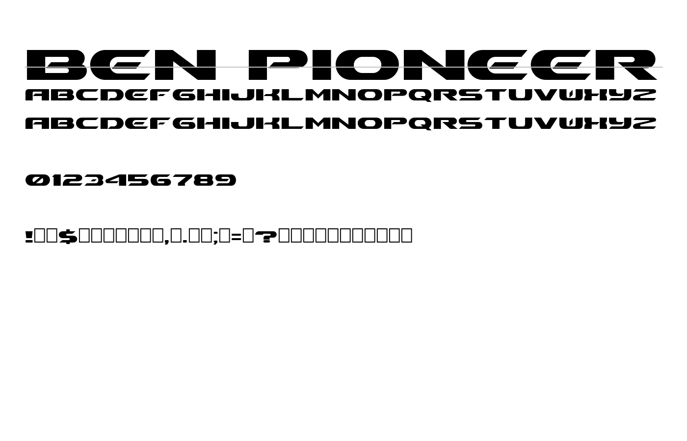 Ben Pioneer Font preview