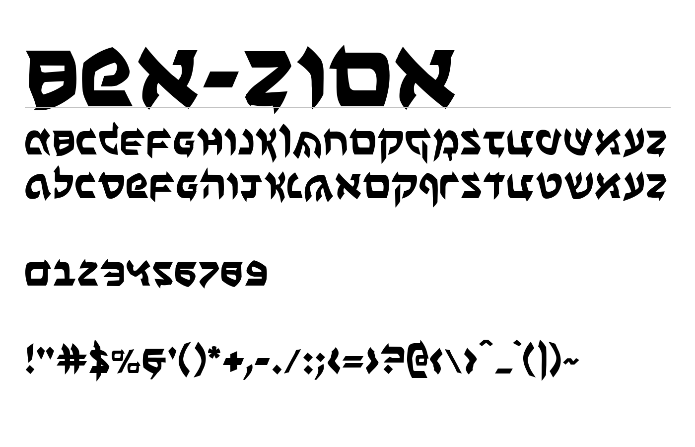 Ben-Zion Font preview
