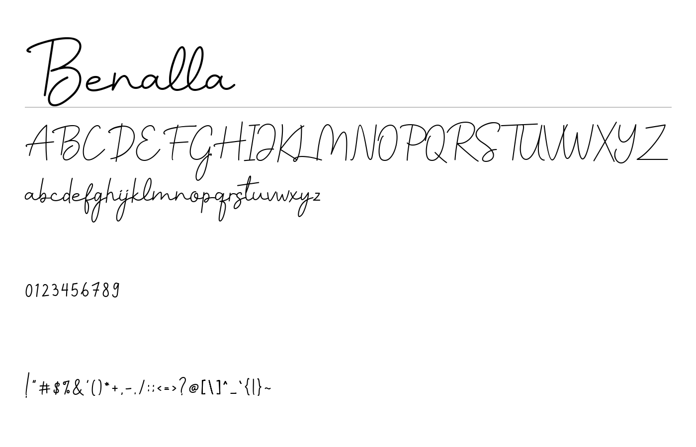 Benalla Font preview