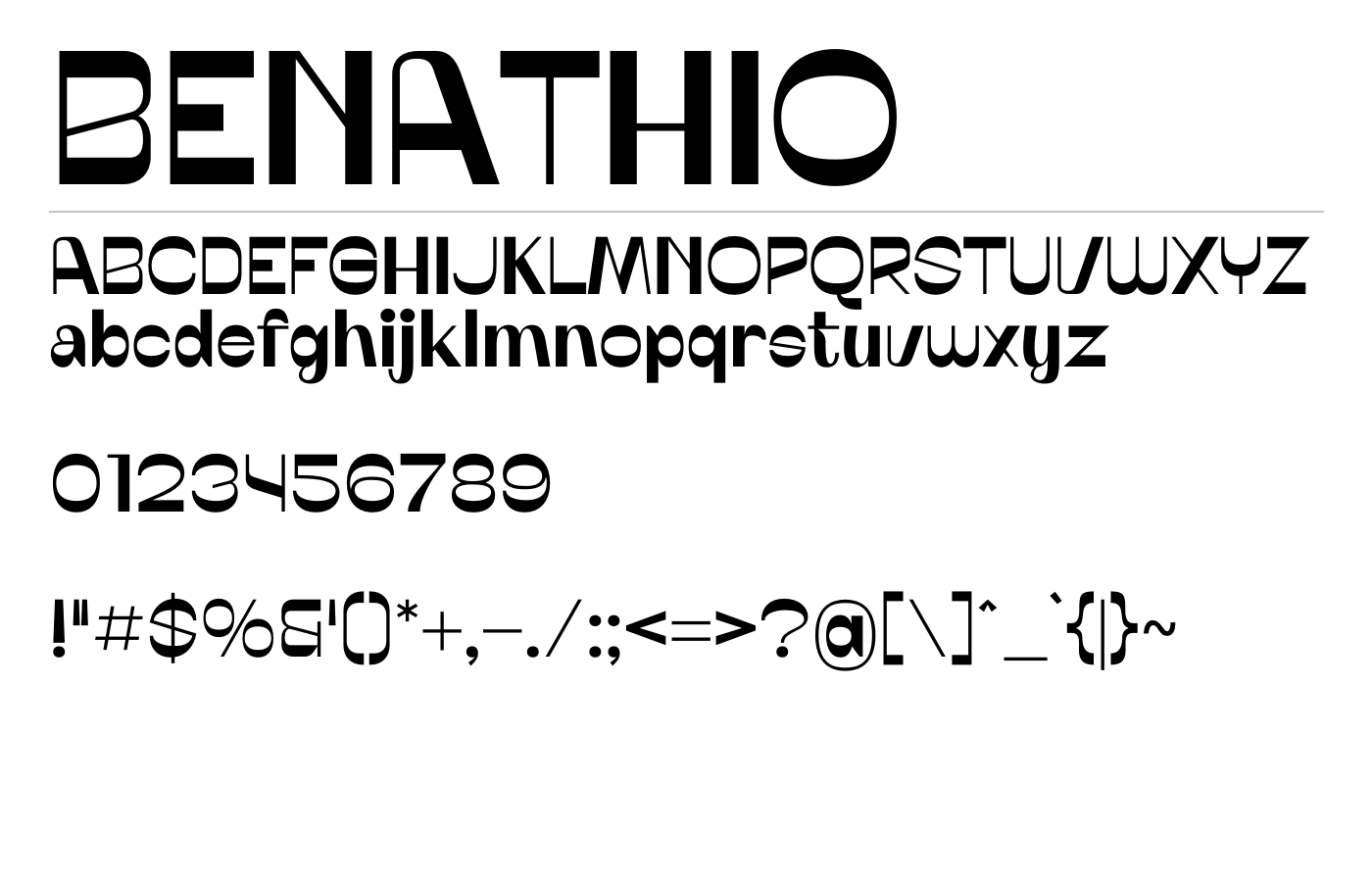 Benathio Font preview