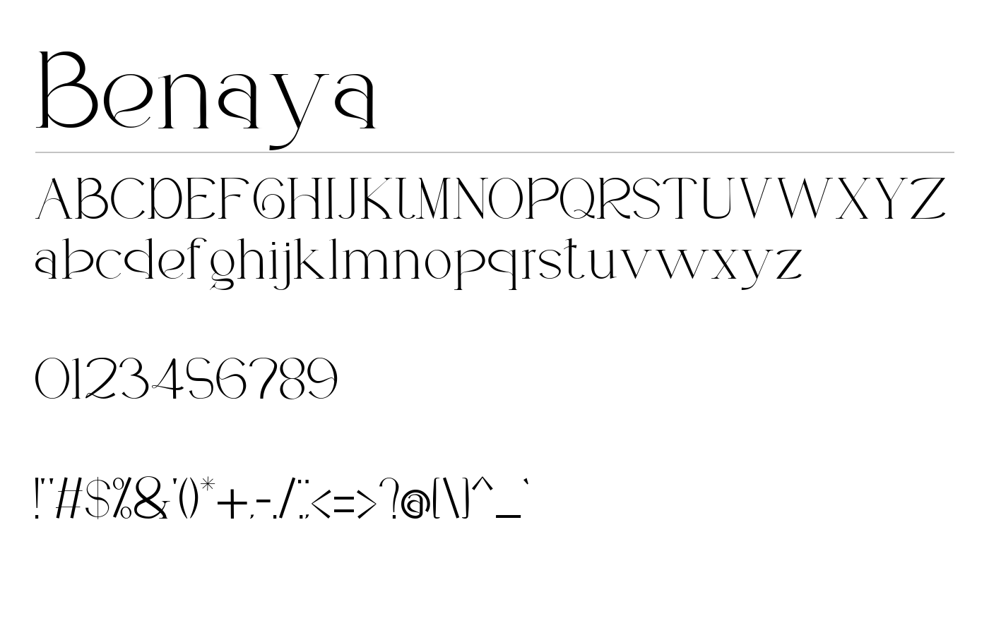 Benaya Font preview