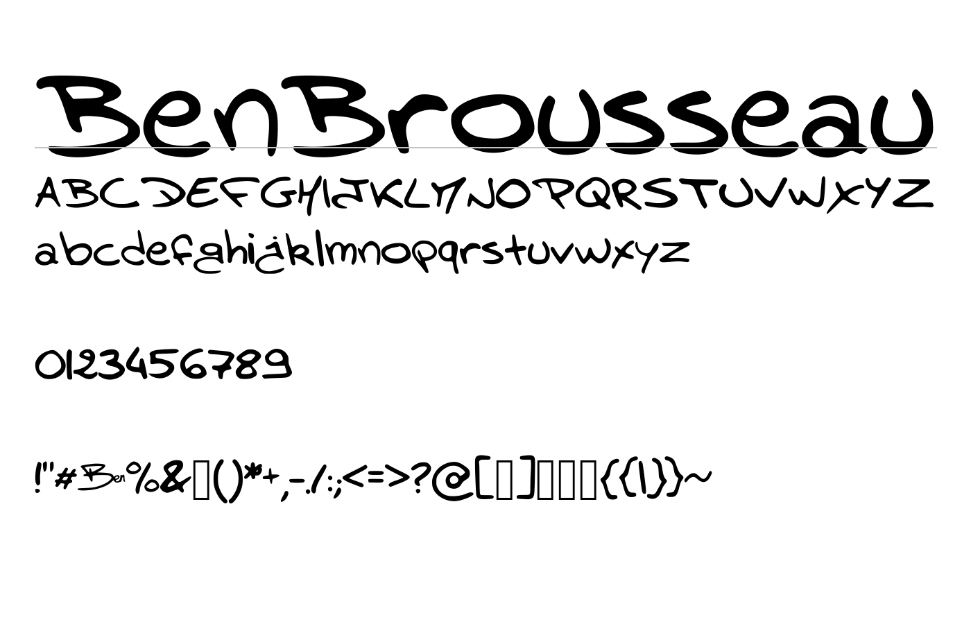 BenBrousseau Font preview
